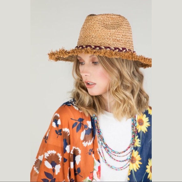 ☀️Raw Edge Raffia Hat☀️ - Picture 5 of 6